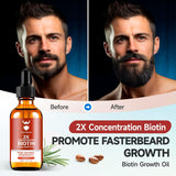 Aceite para el crecimiento de la barba, biotina de concentración 2X...