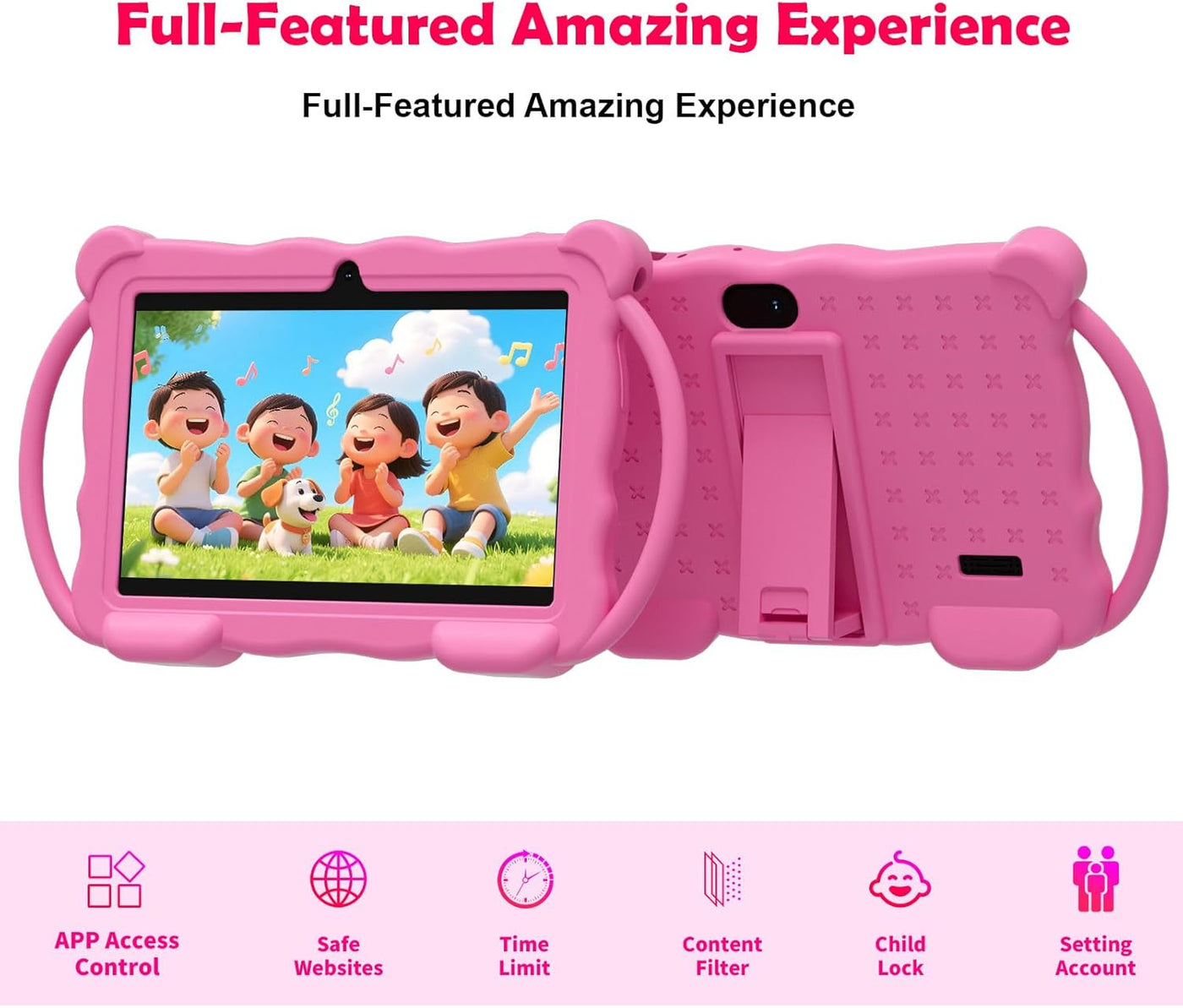 Nyxolaria Tableta infantil de 7 pulgadas para niños, tableta de apr...