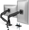 monTEK Brazos de monitor de montaje de monitor dual para pantalla de 17-32"