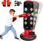 Saco Inflable de Boxeo para Niños, Saco de Boxeo de 63" con Bomba Eléctrica