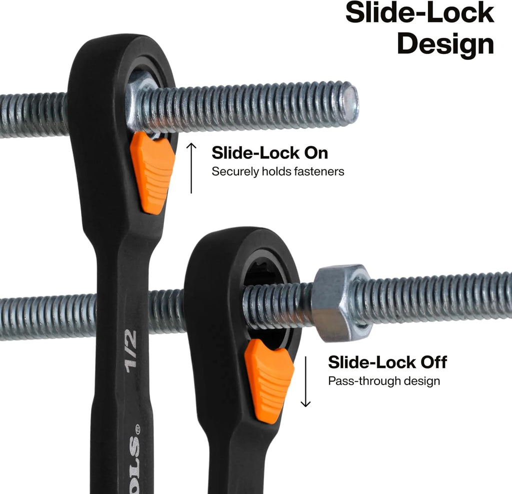 Klein Tools 69508 - Juego de llaves combinadas de trinquete, cerradura