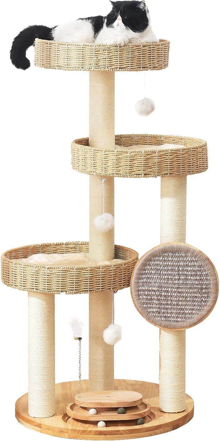 Zonoria - Torre de árbol para gatos grandes, condominio para gatos de