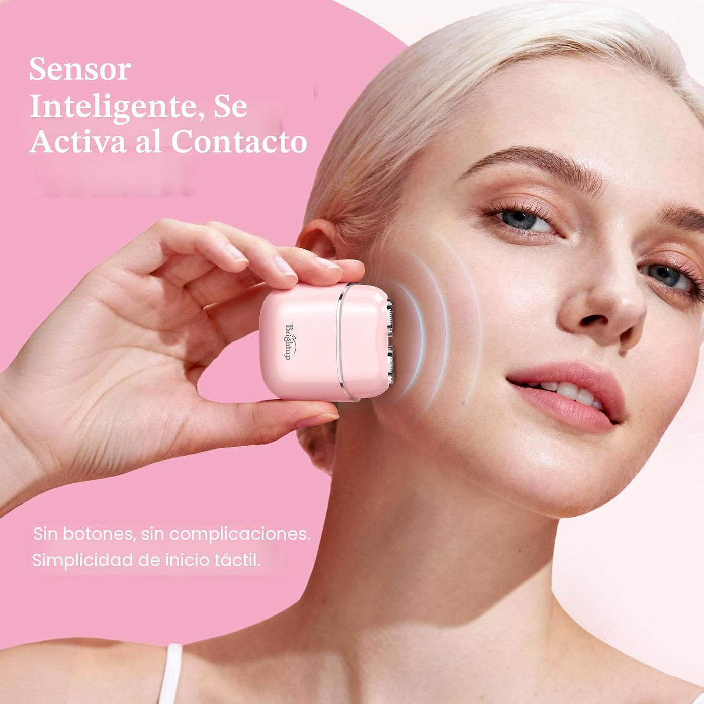 Brightup - Depilación facial para mujeres, afeitadora eléctrica sin...