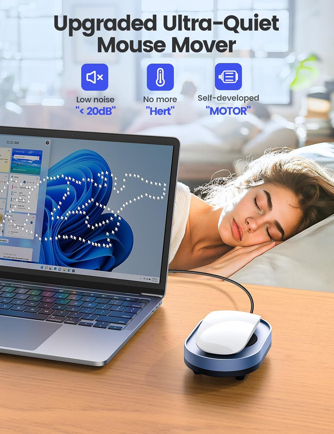 Vaydeer Movedor de mouse indetectable, dispositivo Jiggler de mouse...