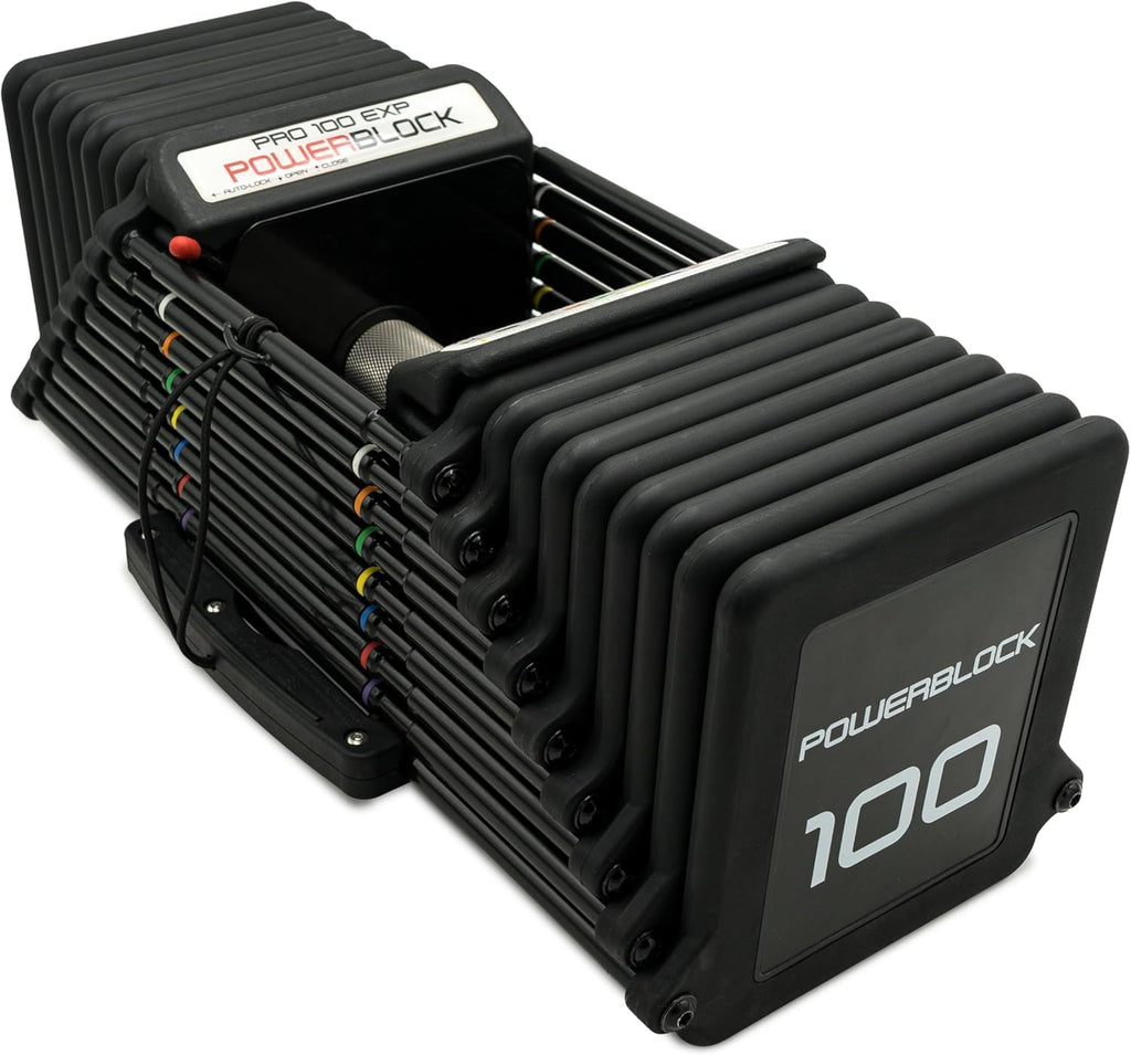 PowerBlock Pro 100 EXP - Mancuerna ajustable individual, 5-100 libras