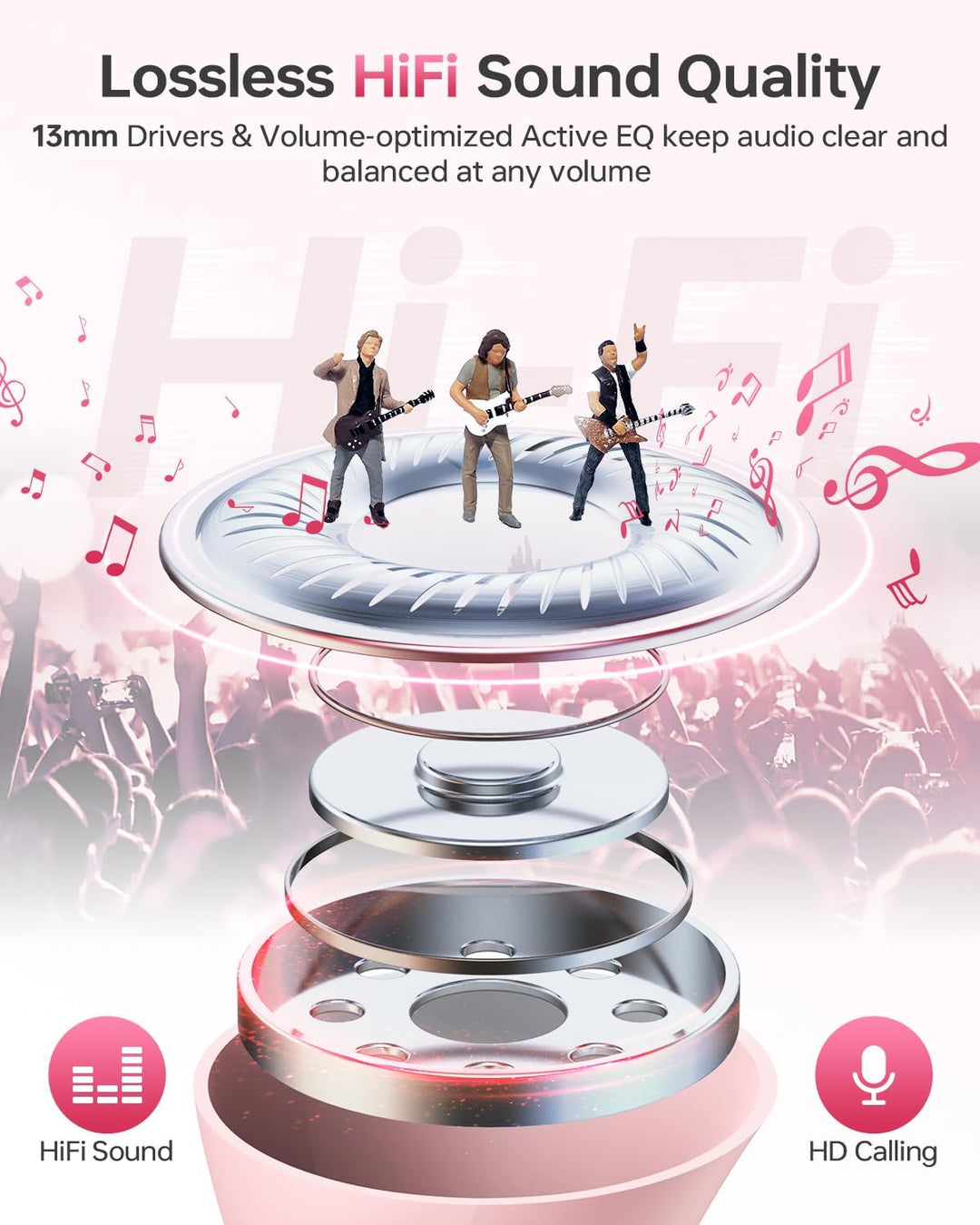 KTGEE Auriculares inalámbricos Bluetooth 5.3, reproducción de 40 ho...