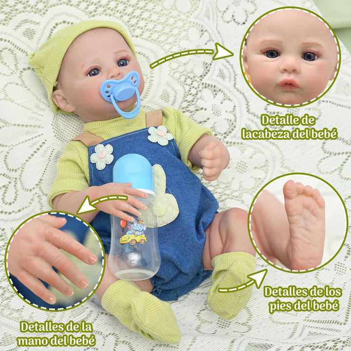 PUAMUBUA Muñecos de bebé de la vida real, muñecas realistas de bebé...