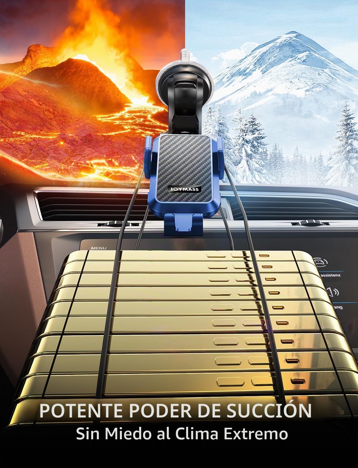 Cargador inalámbrico de coche, soportes de teléfono para tu automóvil, soporte de teléfono de sujeción automática de 15 W, accesorios de automóvil para iPhone 16 15 14 13 12 Mini Pro Max 11, Samsung