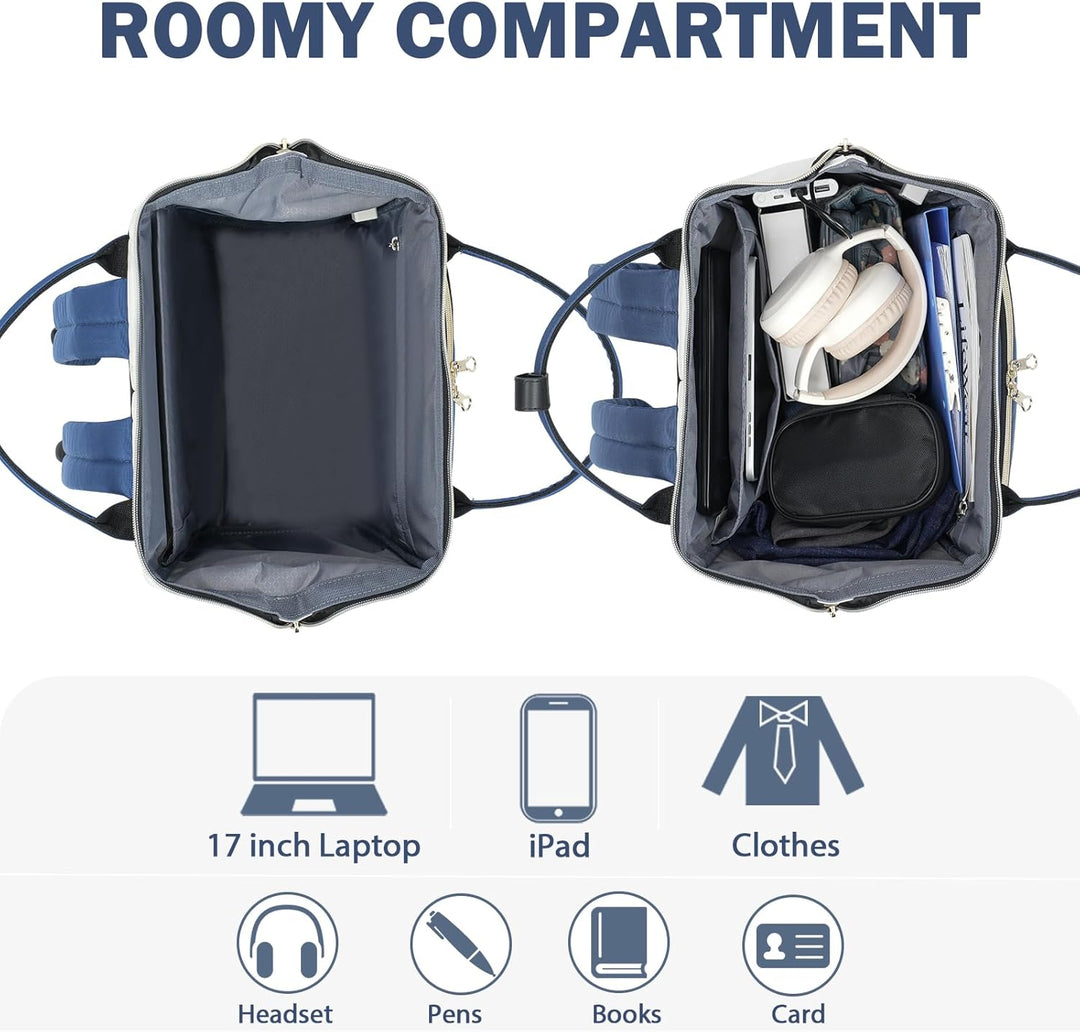 KROSER Mochila para laptop de 17 pulgadas, elegante mochila repelen...