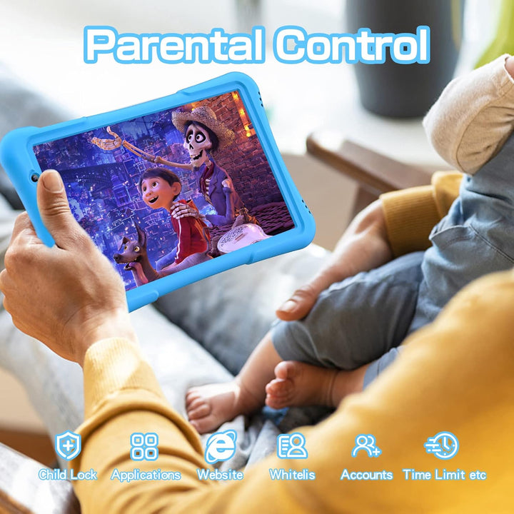 PRITOM Tableta para niños de 10 pulgadas Android 14, 32GB, Quad-Cor...