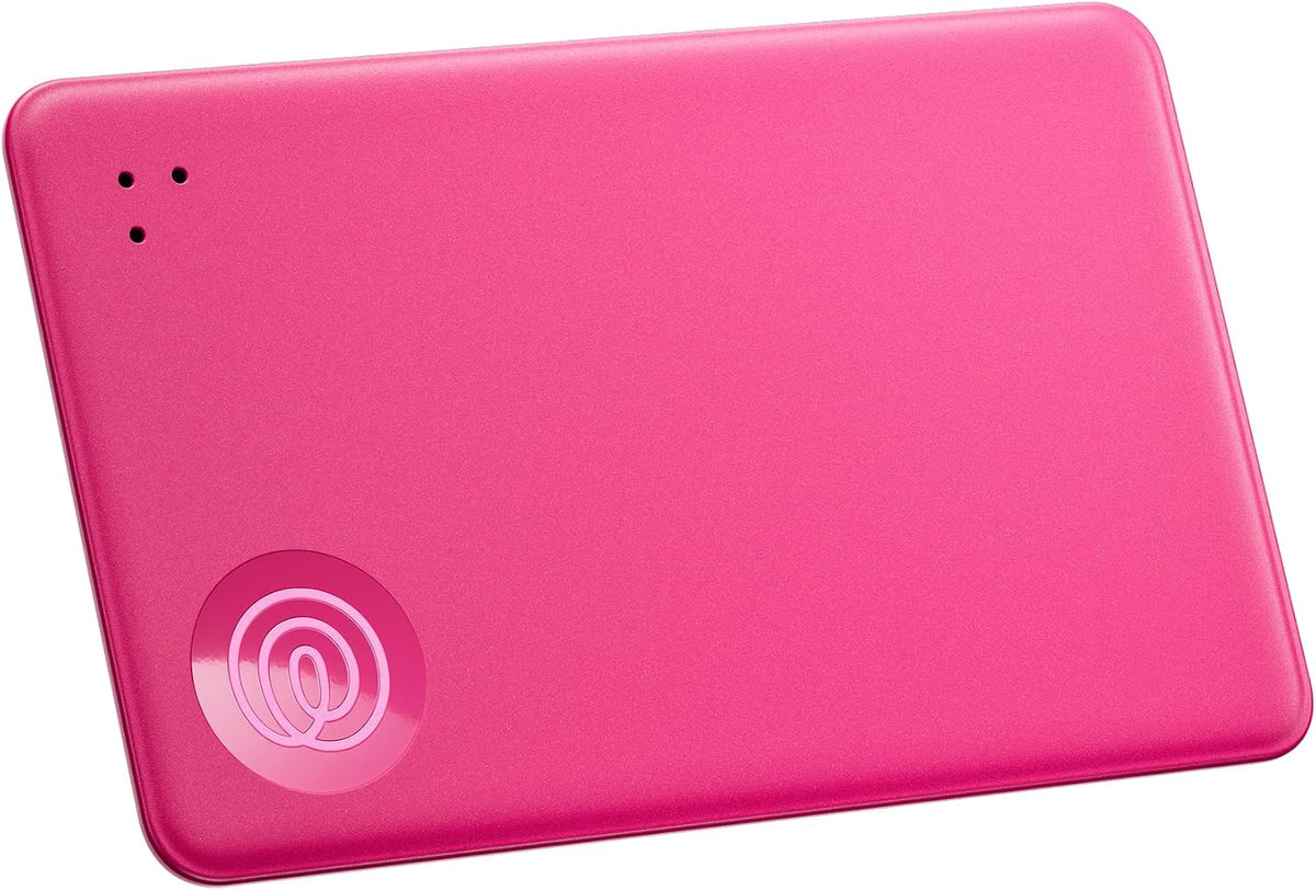 Life360 Tile Slim - Buscador de billetera, rastreador Bluetooth y localizador de artículos para etiquetas de equipaje, pasaportes y más. Compatible con iOS y Android. Buscador de teléfonos. 1 paquete (ponche rosa)