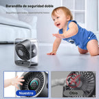 KIMMOO Ventilador de escritorio USB recargable, ventilador de mesa...