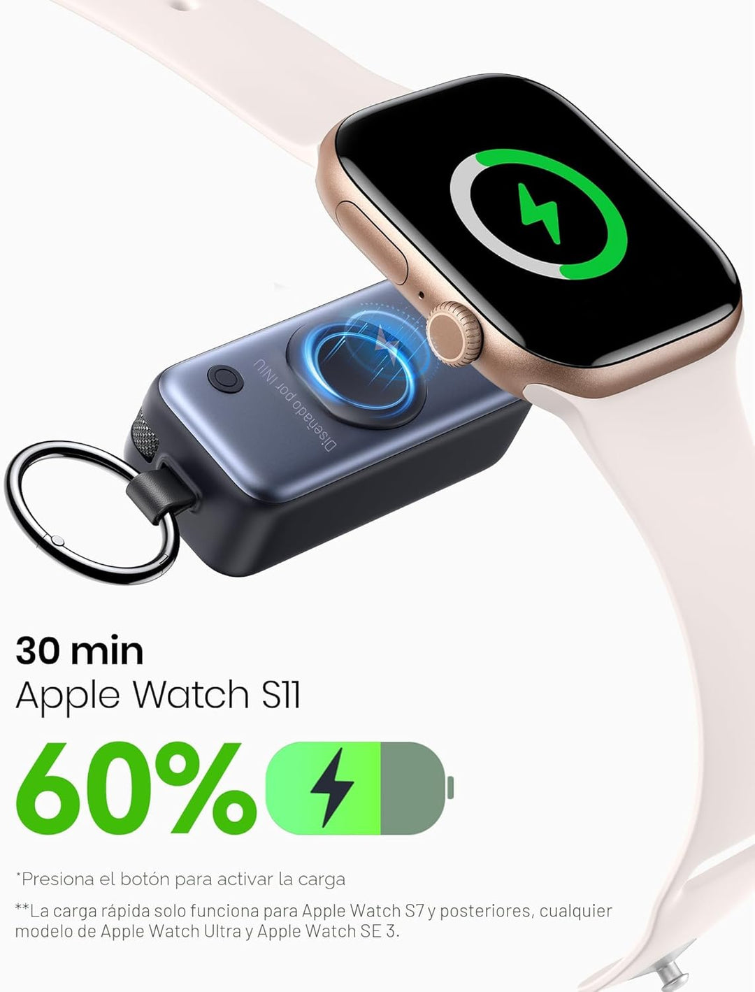 INIU SnapGo Mini cargador portátil, banco de energía para Apple Wat...