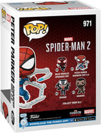 Funko POP! Games: Spider-Man 2 - Traje de Peter Parker - Spider-Man - Figura de vinilo coleccionable - Idea de regalo - Mercancía oficial - para niños y adultos - Fans de videojuegos - Figura modelo