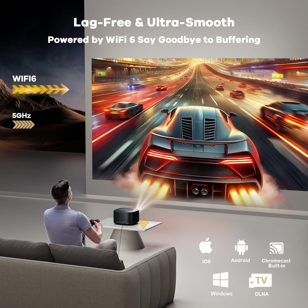 [Official Licensed Apps\/40W Dolby Audio]Projector with WiFi and Bl...