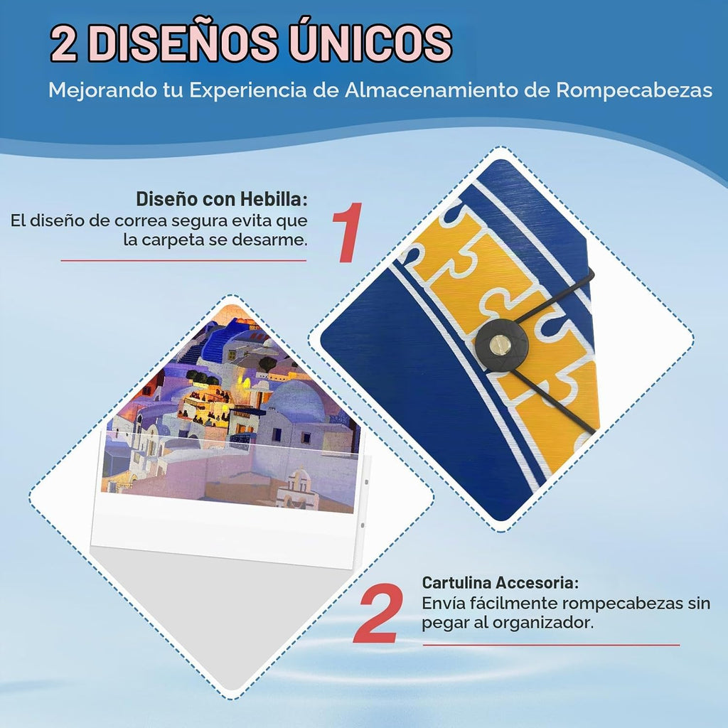 Carpeta de almacenamiento de rompecabezas para 500 piezas con 10