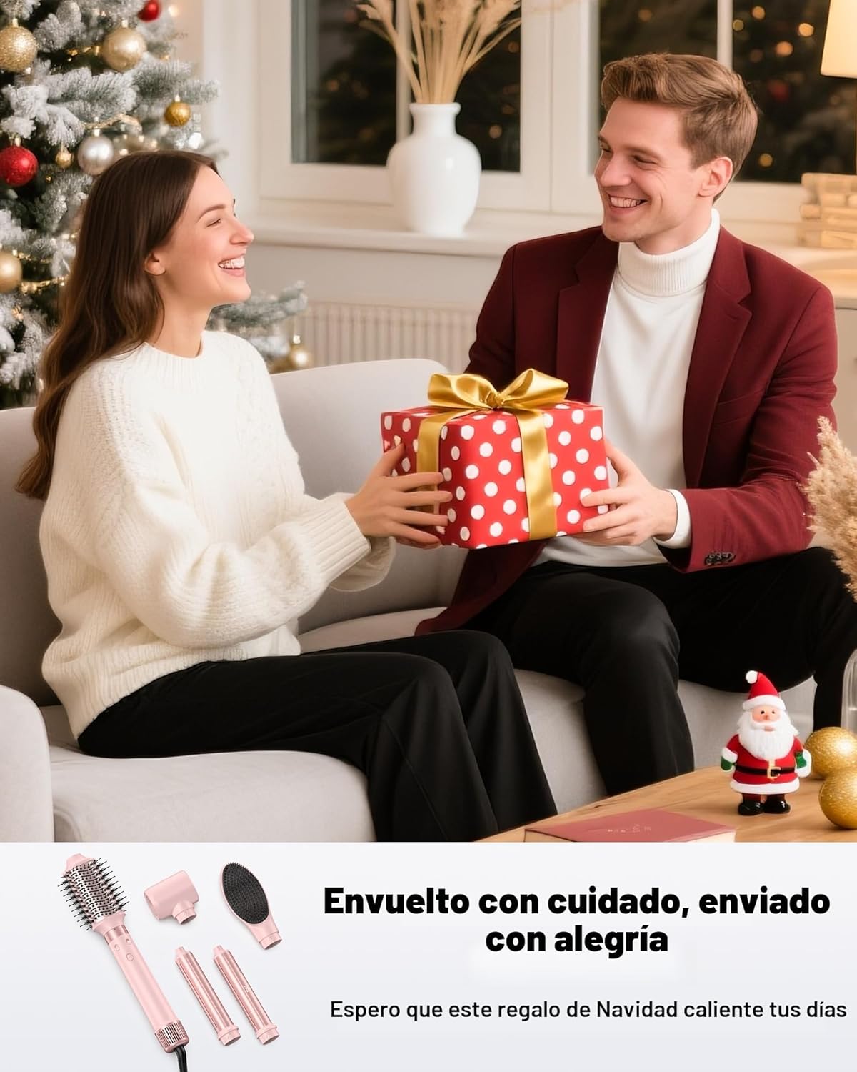 MESCOMB Envoltura de aire caliente de doble voltaje, cepillo de sec...