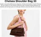Coach Bolso de hombro Chelsea de cuero de grano natural para mujer 30