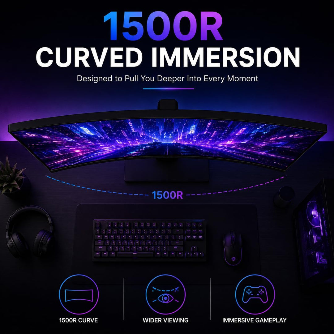 Deco Gear Monitor curvo para juegos de 27 pulgadas y 240 Hz, pantal...