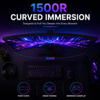 Deco Gear Monitor curvo para juegos de 27 pulgadas y 240 Hz, pantal...
