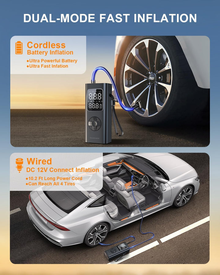 Bomba de Aire para Neumáticos de Coche Compresor de Aire Portátil,...