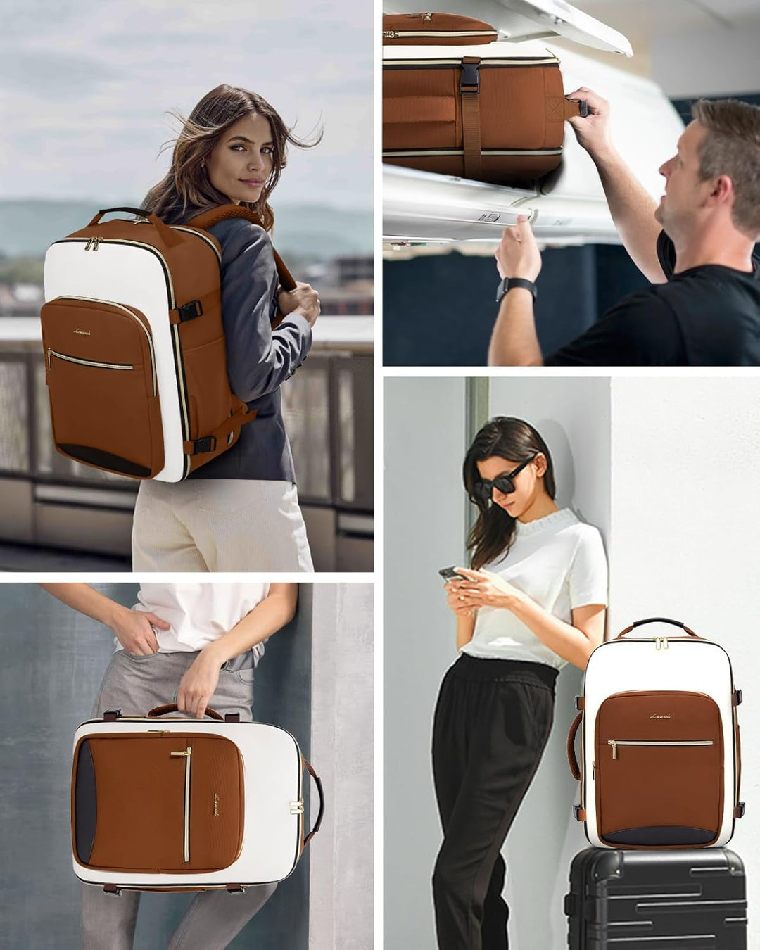 LOVEVOOK Mochila de viaje de 50 litros para mujeres y hombres, equi...