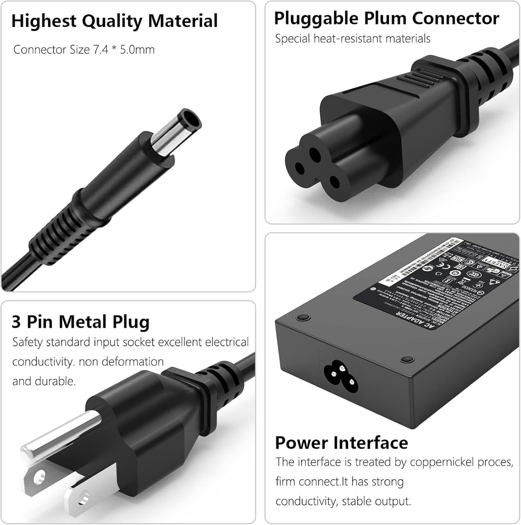 Adaptador de corriente de 180 W para estación de acoplamiento Dell wd19s