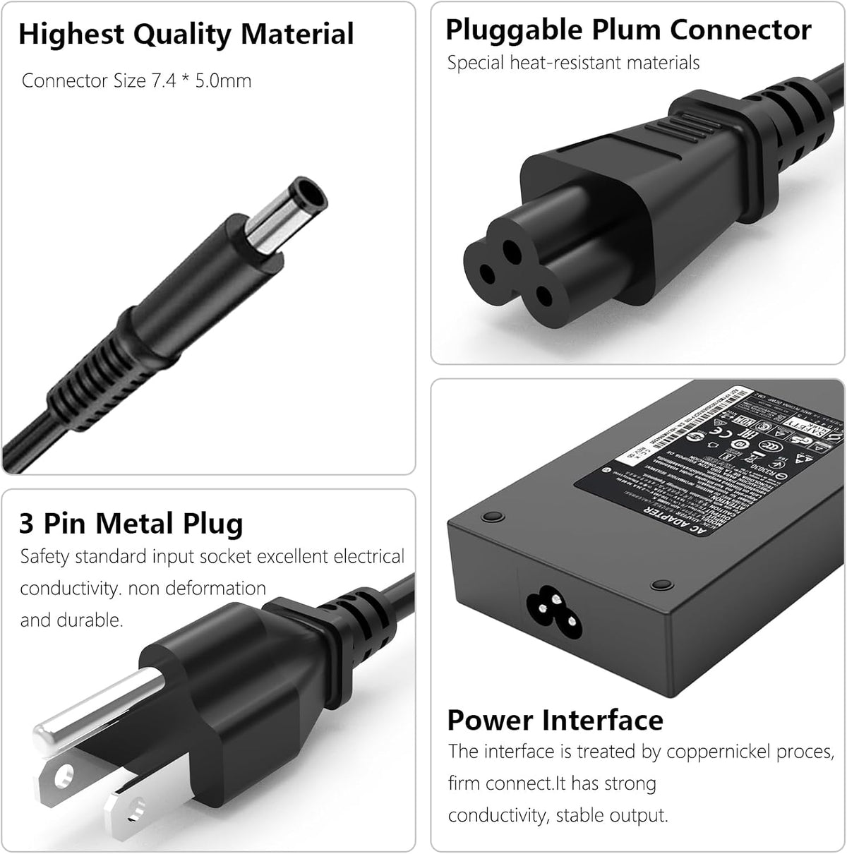 Adaptador de corriente de 180 W para estación de acoplamiento Dell wd19s