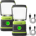 Lámpara Consciot Linterna de camping LED de 1000LM recargable, 4 modos de luz