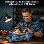 1486 piezas V-22 Osprey Militar Tiltrotor Avión Bloques de Construcción