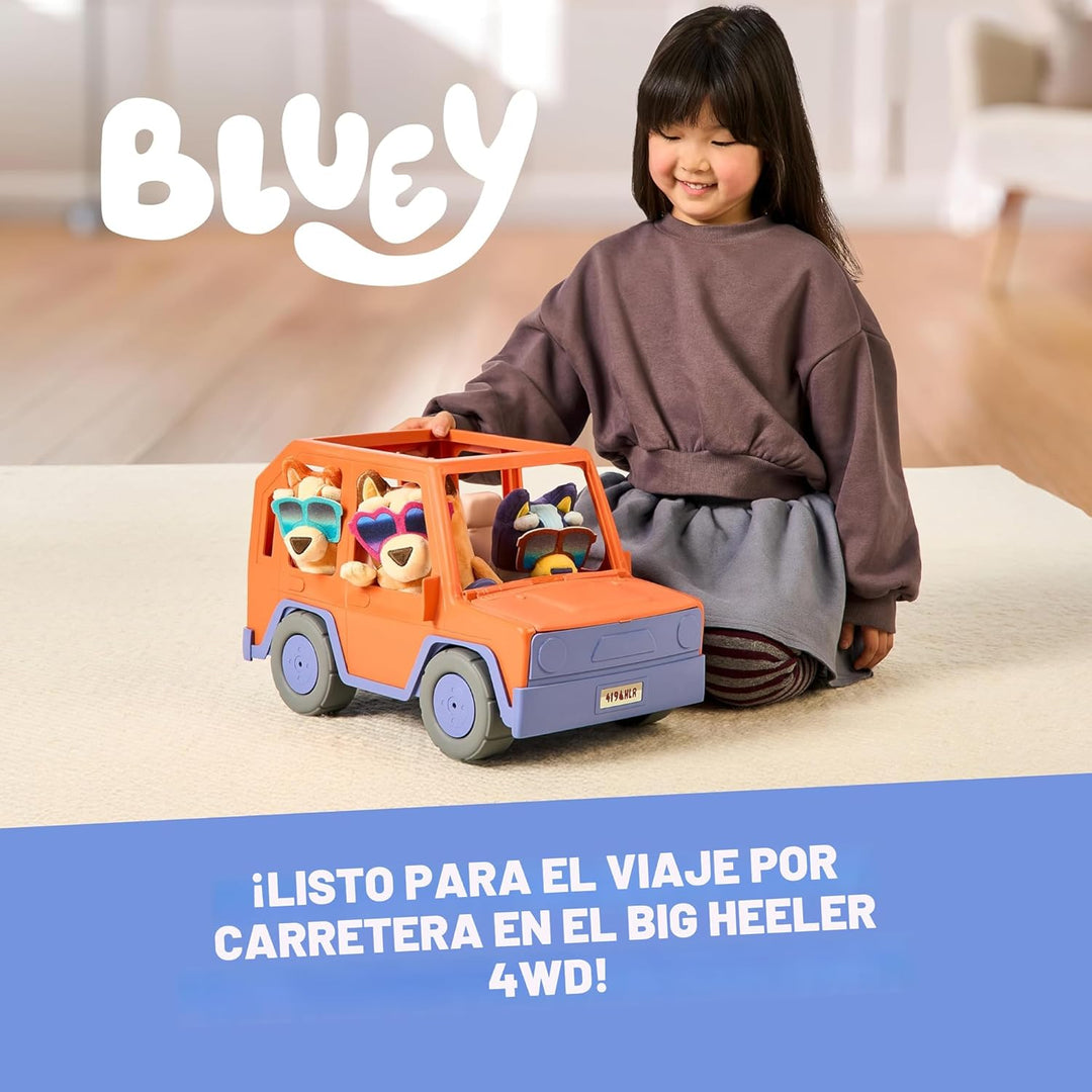 Bluey Big Heeler 4WD y juguete de coche para niños pequeños de la f...