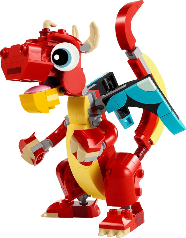 LEGO Creator 31145 - Juguete de dragón rojo 3 en 1 se