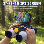 Binoculares para niños con visión nocturna, pantalla HD de 2.4 pulgadas y zoom de 10X para fotos y videos, binoculares de aventura al aire libre, observación de aves, campamento, senderismo