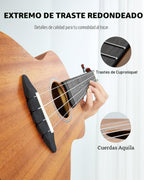 Donner Kit de ukelele para concierto, de madera de caoba y 23 pulgadas, principiante, con clase en línea gratuita, bolsa de actuación, correa, cuerda de nailon, afinador, púas, paño de limpieza, DUC-1