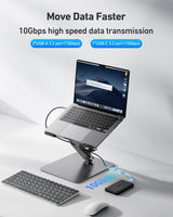 BENFEI Soporte para portátil con estación de acoplamiento USB C 6en...