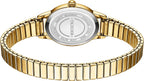 Relojes pequeños de oro para mujer, reloj analógico de esfera fácil de leer, caja ovalada, banda de expansión de acero inoxidable, reloj impermeable
