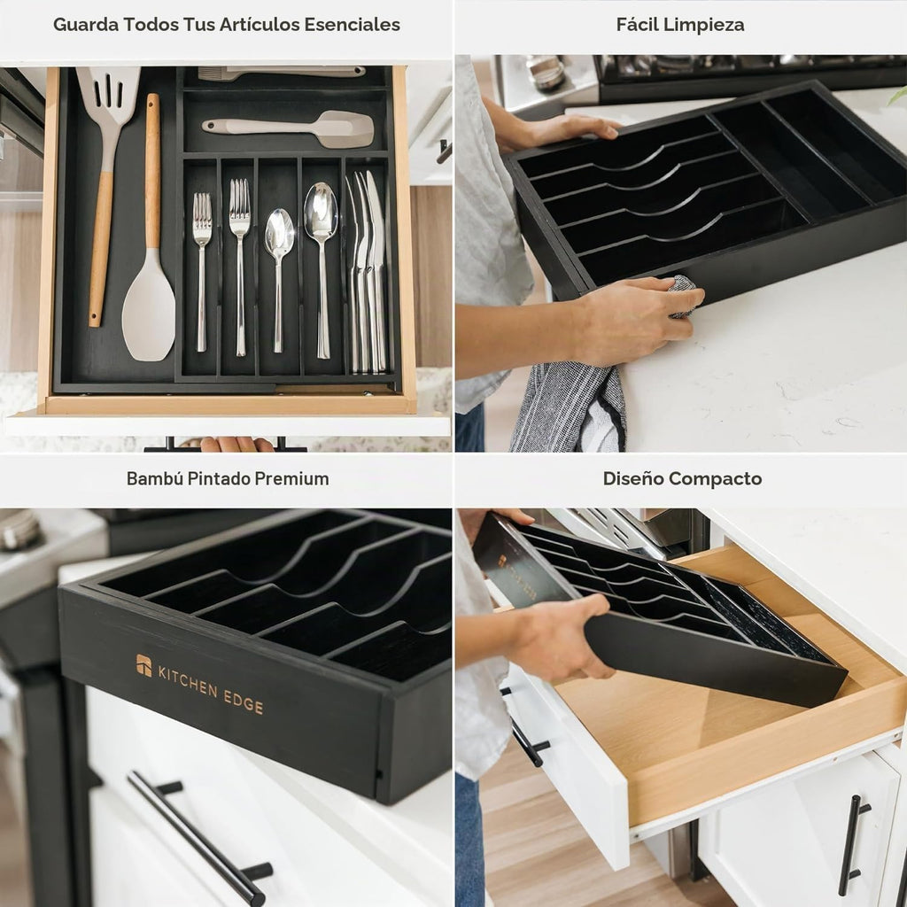 Organizador de cajones de cubiertos y utensilios