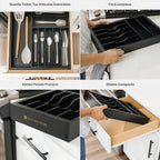 Organizador de cajones de cubiertos y utensilios