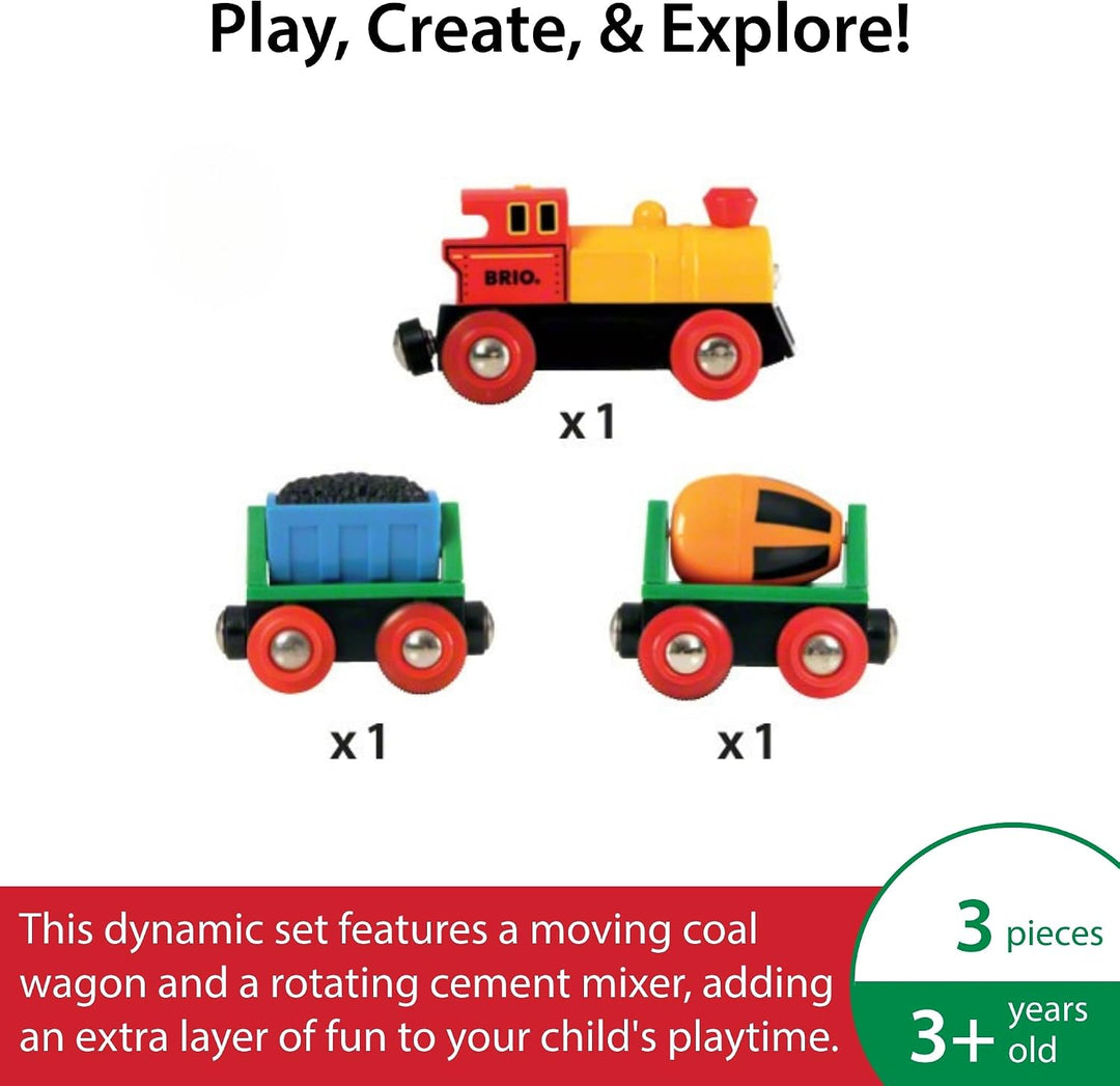 BRIO World - Tren de acción con pilas, motorizado para pistas de ma...
