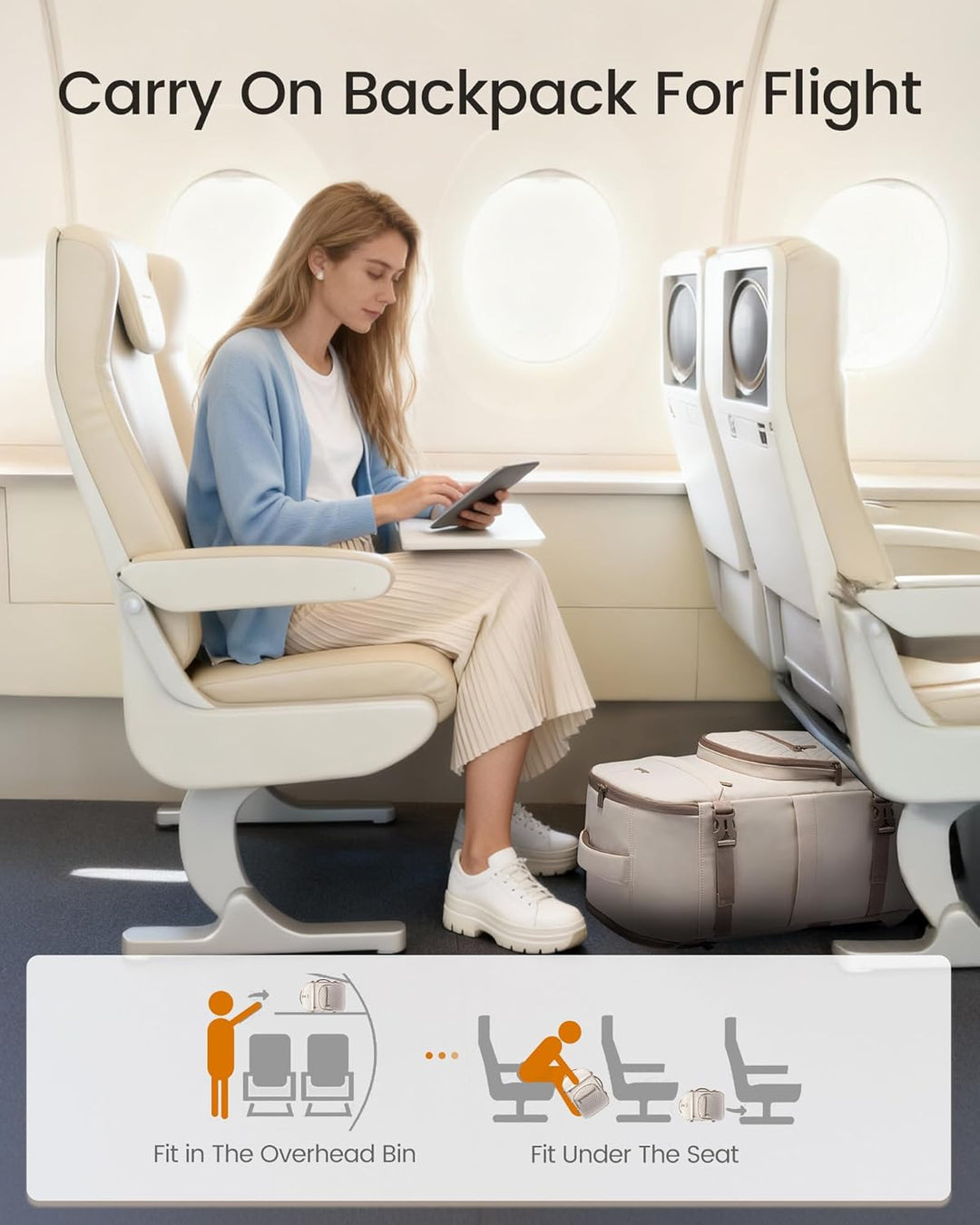 LOVEVOOK Mochila de viaje de 40L para mujeres y hombres, bolsa de v...