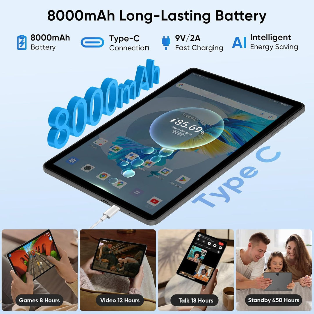JUNINKE Tablet de 11 pulgadas, Android 16, 32 GB de RAM+256 GB Octa...