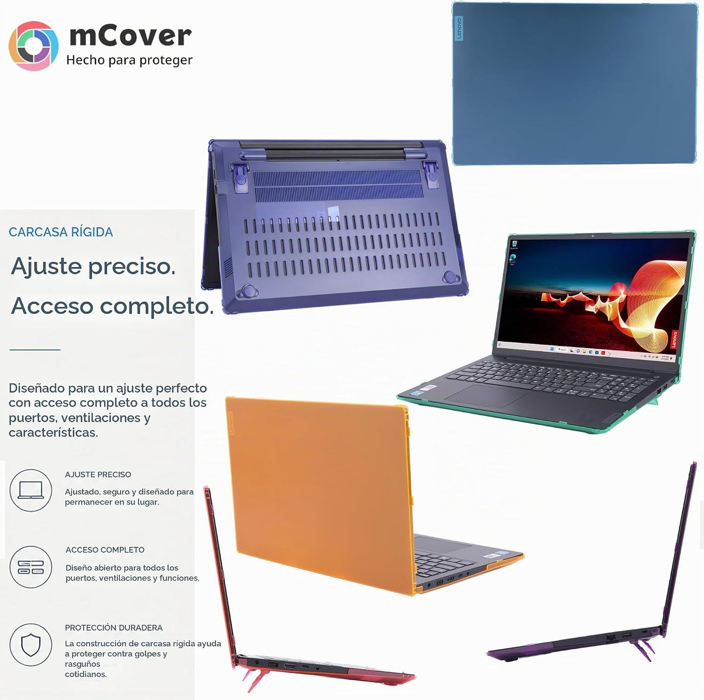 mCover Funda solo compatible con Lenovo V15 G4 \/ G5 \/ G6 Series 2...