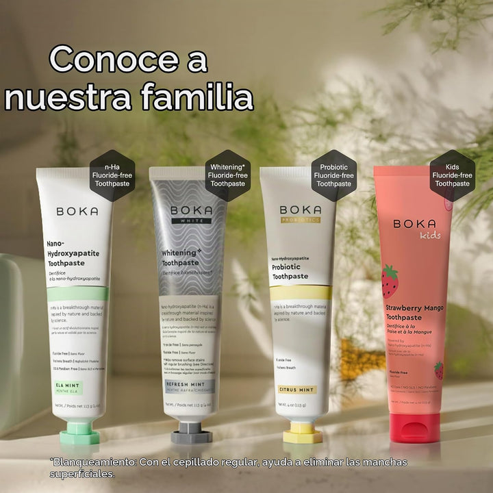 Pasta dental libre de flúor Boka, pasta dental de nano hidroxiapati...