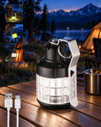 Lámpara Linterna de camping recargable, luz LED portátil para acampar