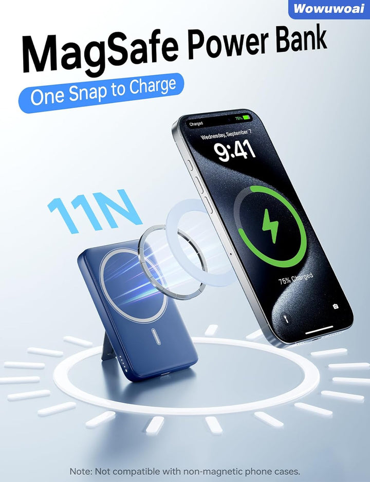 Cargador portátil Magsafe, banco de energía inalámbrico de 10000 mA...