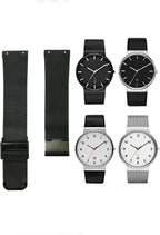 NZZXTO Correa de reloj de repuesto para reloj Skagen unisex con correa delgada de tornillo de 0.866 in a 0.787 in (espacio entre agujeros de 0.551 in)