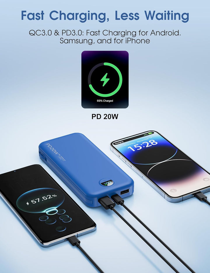 citicr Cargador portátil con cargador portátil, 10000 mAh PD20W USB...