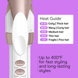 Conair Rizador de cerámica doble de 1 pulgada, barril de 1 pulgada...