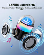 Máquina de karaoke con luces LED de discoteca para adultos y niños, altavoz Bluetooth portátil con 2 micrófonos inalámbricos, regalos de cumpleaños de Pascua para niños, familia