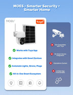 Cámara de seguridad solar celular 4G MOES, no necesita WiFi, datos gratis de por vida